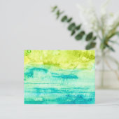 Abstract Ocean Watercolor Postcard ポストカード (スタンド正面)