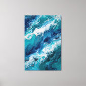 Abstract Ocean Wave Texture Canvas Print キャンバスプリント (正面)