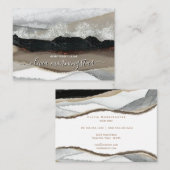 Abstract Ocean Waves in Earthtones 名刺 (正面/裏面)
