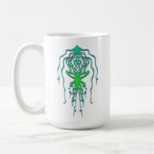 Abstract Octopus Tribal Squid Tattoo Design コーヒーマグカップ (左)