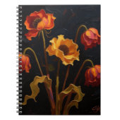 Abstract Oil Flowers Photo Notebook ノートブック (正面)