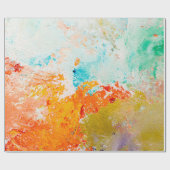 abstract oil paint texture on canvas, backgroundba ラッピングペーパー (フラット)