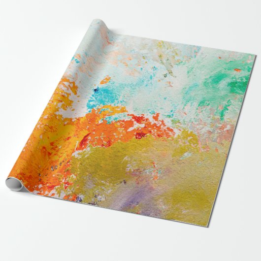 abstract oil paint texture on canvas, backgroundba ラッピングペーパー (アンロールド)