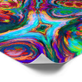 Abstract Oil Painting Inspired ポスター (角)