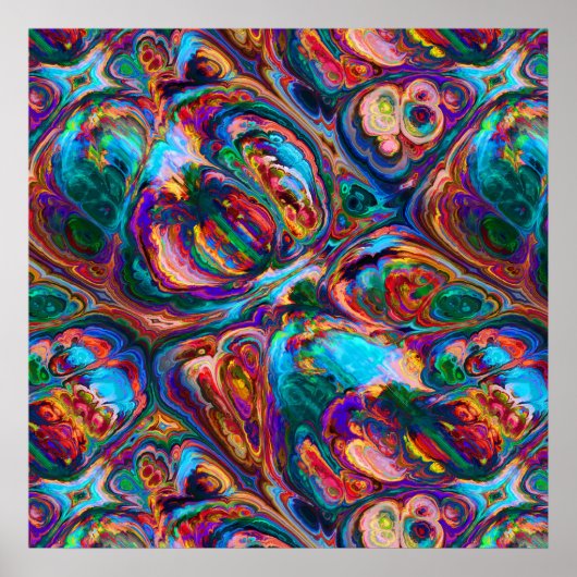 Abstract Oil Painting Inspired ポスター (正面)