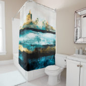 Abstract oil texture background. Paint on canvas. シャワーカーテン (インサイチュ)