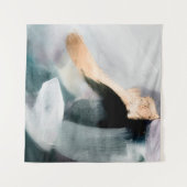 Abstract oil texture background. Paint on canvas. タペストリー (正面(横))