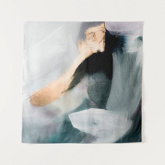 Abstract oil texture background. Paint on canvas. タペストリー (正面)