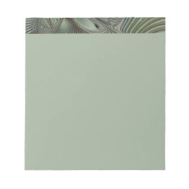 Abstract Olive Sage Green Gray Fractal Art Fantasy ノートパッド