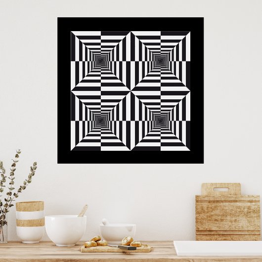 Abstract op art Poster ポスター (キッチン)
