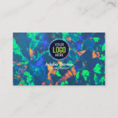 Abstract Opal Gemstone Texture Business Card 名刺 (裏面)