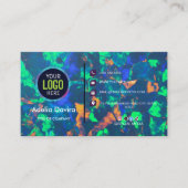 Abstract Opal Gemstone Texture Business Card 名刺 (正面)