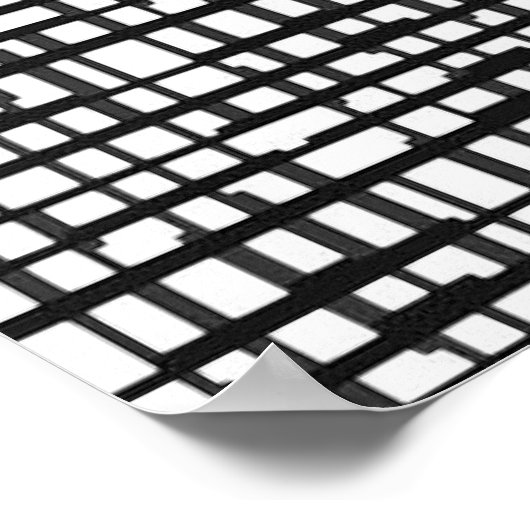 Abstract Optical Grid Poster ポスター (角)
