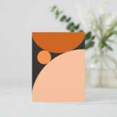 Abstract Orange and Peach Circles ポストカード (スタンド正面)