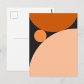 Abstract Orange and Peach Circles ポストカード (正面/裏面)
