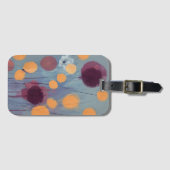 Abstract orange and pink flowers ラゲッジタグ (正面横)
