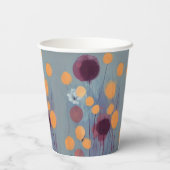 Abstract orange and pink flowers  紙コップ (裏面)