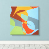 Abstract Orange Cowboy Boot Canvas Print キャンバスプリント (インサイチュ (ウッドフロア))