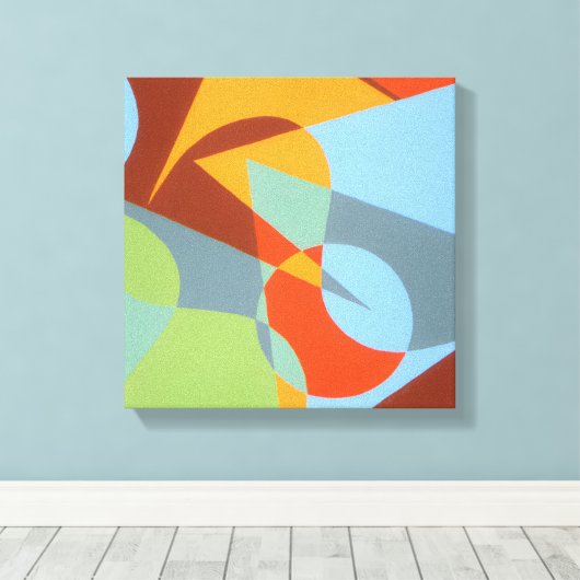 Abstract Orange Cowboy Boot Canvas Print キャンバスプリント (インサイチュ (ウッドフロア))