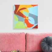 Abstract Orange Cowboy Boot Canvas Print キャンバスプリント (インサイチュ (リビング))