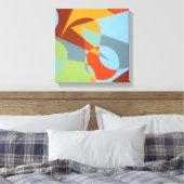 Abstract Orange Cowboy Boot Canvas Print キャンバスプリント (インサイチュ (寝室))