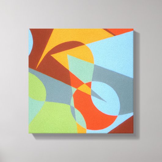 Abstract Orange Cowboy Boot Canvas Print キャンバスプリント (正面)