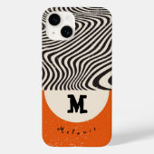 Abstract orange grounge minimal Monogram Modern Case-Mate iPhoneケース (裏面)