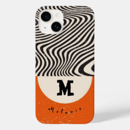 Abstract orange grounge minimal Monogram Modern  Case-Mate iPhone 14ケース