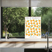 Abstract Orange Market Kitchen Print ポスター