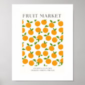 Abstract Orange Market Kitchen Print ポスター (正面)
