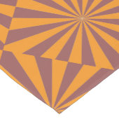 Abstract Orange Sunburst Pattern ショートテーブルランナー (コーナー)
