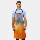 Abstract orange watercolor background. Illustratio エプロン (着用した状態)