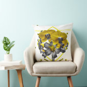 Abstract Orchid Floral Art Print クッション (椅子)