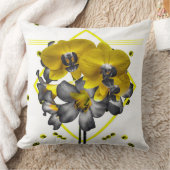 Abstract Orchid Floral Art Print クッション (ブランケット)