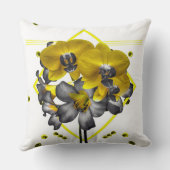 Abstract Orchid Floral Art Print クッション (裏面)