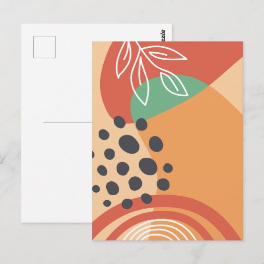 Abstract organic modern art ポストカード (正面/裏面)