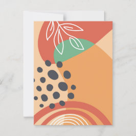 Abstract organic modern art ポストカード