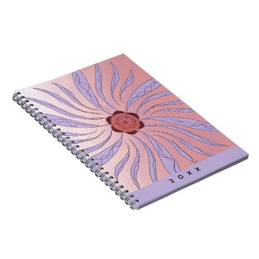 Abstract organic shapes Spiral  Notebook ノートブック (右側)