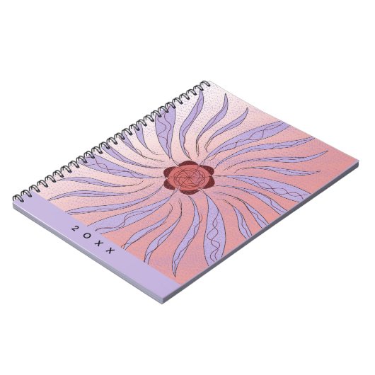 Abstract organic shapes Spiral  Notebook ノートブック (左側)
