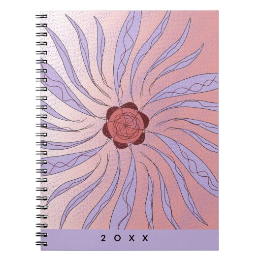 Abstract organic shapes Spiral  Notebook ノートブック (正面)