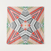 Abstract ornamental lined striped sealmess pattern タペストリー (正面(横))