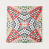 Abstract ornamental lined striped sealmess pattern タペストリー (正面)