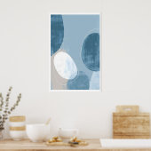 Abstract Oval Wall Art, Layered Shapes, Subtle ポスター (キッチン)