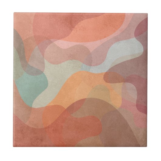 Abstract Overlapping Pastel Blobs Background タイル (正面)
