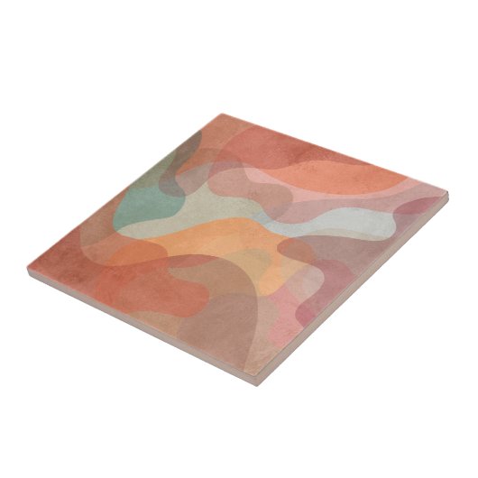 Abstract Overlapping Pastel Blobs Background タイル (側面)