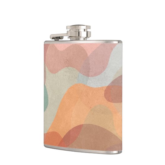 Abstract Overlapping Pastel Blobs Background フラスク (左)