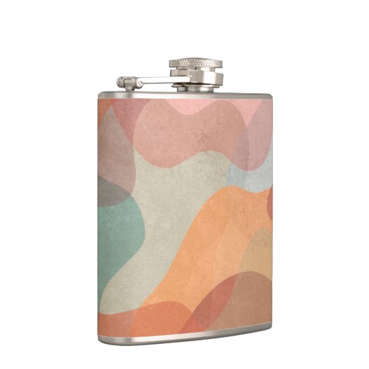 Abstract Overlapping Pastel Blobs Background フラスク (右)