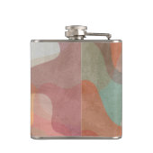 Abstract Overlapping Pastel Blobs Background フラスク (裏面)