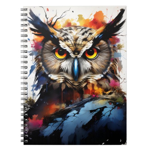 Abstract Owl | Notebook Journal ノートブック (正面)