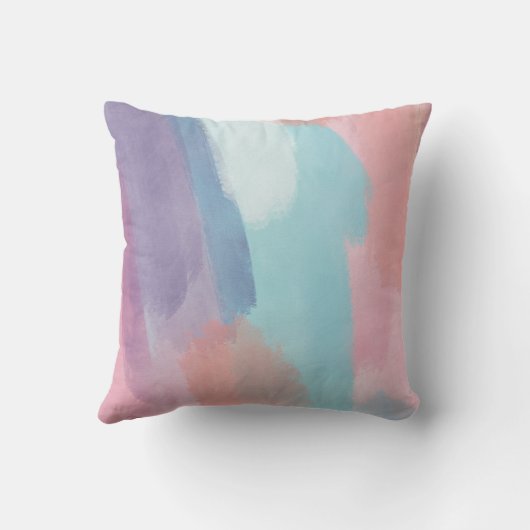 Abstract Paint Brush Strokes Design Colorful クッション (裏面)